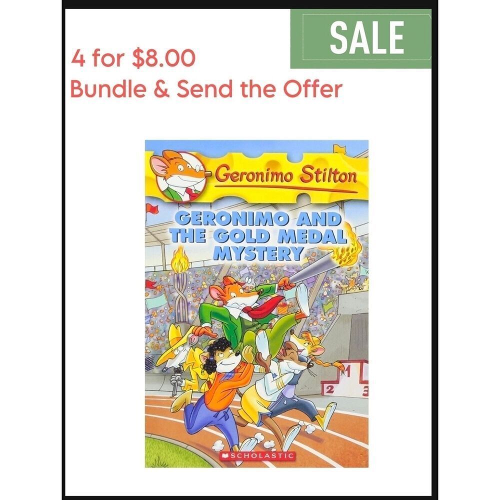 Geronimo Stilton Geronimo and the Gold Medal Mystery Book Kids Youth Summer Read